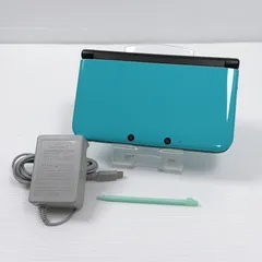 ニンテンドー 3DSLL ターコイズブラック 画面美品 遊べるセット 動作確認済み ds 3dsll 3DS LL 任天堂