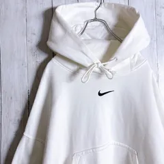 【国内正規品】ナイキ NIKE センターロゴ刺繍 ホワイト パーカー #990