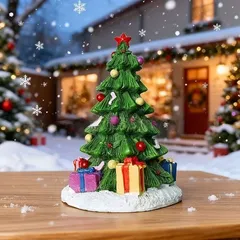 クリスマス オブジェ 置物 クリスマスツリー ガーデンオーナメント インテリア 可愛い  インテリア雑貨 室内 寝室 玄関 クリスマスデコレーション 庭 ガーデニング プレゼント ギフト 樹脂 クリスマス装飾