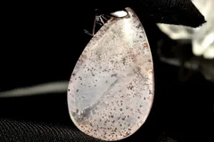 【１点物】シルバー925◇希少 デンドリティックローズクォーツ　30x19mm　ドロップ ペンダントトップ パワーストーン 天然石 _PC7302