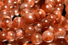 キラメキ内包◇アルーシャ産 フェルドスパーサンストーン　8.5mm　ブレスレット 1個売り パワーストーン 天然石 _BG6176-85