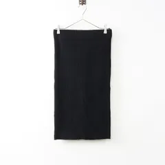 ドゥーズィエムクラス Deuxieme Classe cut and sewn スカート 36＼ブラック リブニット コットン イージー ゴム ロング【2400014705072】のサムネイル