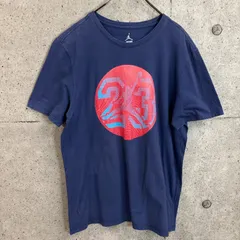 US古着【USED】 古着 NIKE JORDAN ジョーダン Tシャツ Lサイズ 紺 ネイビー 23 ロゴ ジャンプマン バスケ スポーツ メンズ 古着 エアジョーダン グラフィック tee ナイキ 半袖