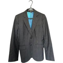 Z1636 Paul Smith BLACK LABEL テーラードジャケット ポールスミス ブラックレーベル 42 ストライプ 黒 コート