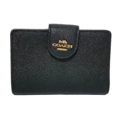 COACH(コーチ) 2つ折り財布 - 黒 レザー