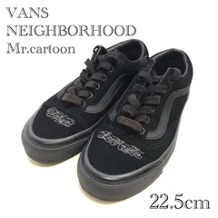 希少 VANS NEIGHBORHOOD Mr.Cartoon 20SSNHMC.OLD SKOOL バンズ ネイバーフッド ミスターカートゥーン コラボ オールドスクール US Women 6.5 ブラック レディース 靴
