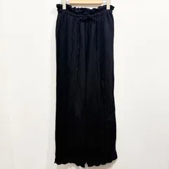 SeaRoomlynn シールーム・リン  LINENスカラップパンツ リネン レーヨン ブラック サイズM【送料込み】