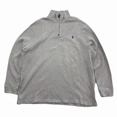 ポロ ラルフローレン ハーフジップ スウェット トレーナー ベージュ コットンニット XXL 大きめ メンズ ビッグサイズ