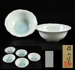 扇型小皿 緑釉 萬古焼 加賀月華 若松絵 - メルカリ