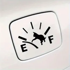 猫 ステッカー 車 カーステッカー ガソリンメーター シール 給油口 おしゃれ かわいい ネコ ブラック 黒 耐水 耐候 デコレーション カー用品 プレゼント ギフト ユニーク デザイン 愛車 カスタム アクセサリー 車用 猫好き カーグッズ ねこ ネコ