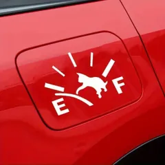 車用 給油口 ステッカー 猫 ホワイト シール カーアクセサリー 白 ネコ ねこ かわいい デザイン カスタム カーグッズ 耐水 耐候性 デコレーション おしゃれ 車用品 ガソリンメーター風 カーステッカー ギフト プレゼント 猫好き 愛車用 外装用