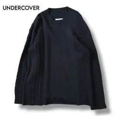 【UNDERCOVER】アシンメトリー　ケーブルストライプニットL