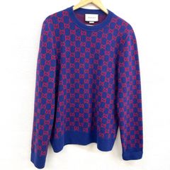 ✨美品✨GUCCI グッチ メンズ GGジャガード ウール カシミヤ ニット