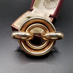 1930年代 LISNER 幾何学模様 ラウンド 米国 ヴィンテージ ブローチ ゴールドトーン アールデコ クラシックエレガント AJN