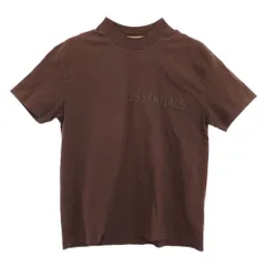 FEAR OF GOD フィアオブゴッド FOG ESSENTIALS エフオージー エッセンシャルズ ラバーロゴ プリント T シャツ ブラウン系 M【中古】