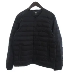 ユニクロ UNIQLO ウルトラライトダウンコンパクトジャケット ブルゾン ノーカラー ポケッタブル ナイロン 黒 ブラック M