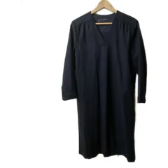 23区(ニジュウサンク) ワンピース サイズ38 M レディース - 黒 Vネック/長袖/ロング