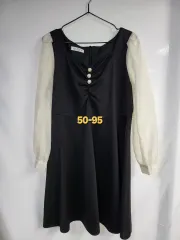 袖 シフォン 長袖 ONE PIECE 50-95