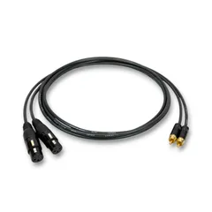 CANARE L-4E5AT BLACK XLR RCA ケーブル 2m 2本セット