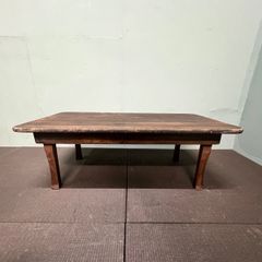 味のある古い木製の机 ローテーブル サイドテーブル 作業台 古家具 古