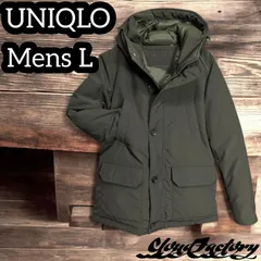 ユニクロ ノンキルトダウンジャケット メンズL ダークグリーン UNIQLO コート ファー無し