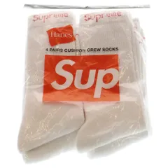 SUPREME (シュプリーム) Hanes Crew Socks 4Pack ヘインズ クルーソックス 4枚セット ホワイト