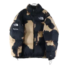 SUPREME (シュプリーム) 21AW×The North Face Bleached Denim Print Nuptse Jacket NF0A7WO8 ザノースフェイス ブリーチド デニム プリント ヌプシ ダウンジャケット ブラック/ブラウン