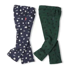 moujonjon 爆温　星総柄裏起毛ロングパンツ　m55046