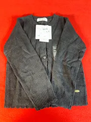 秋冬　カーディガン　女の子　ブラック　110