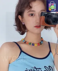 【今日特価】Chanel 最新モデル ダブル C カラフルビーズ ピーポー ネックレス 送料無料!在庫限定セール価格