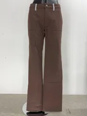【USED】ZOY ゾーイ ポリエステル ロング パンツ 裏地付き ブラウン レディース 38 M ゴルフウェア