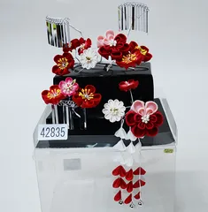 七五三 七歳 七才 7歳 7才 かんざし 簪セット 髪飾り 七歳専用 女児用 日本製 つまみ細工 ビラ付き 赤 白 ピンク NO42835