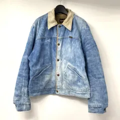 【中古】70s Wrangler デニムボアジャケット サイズ表記なし 襟コーデュロイ インディゴ USA製 ラングラー[17]