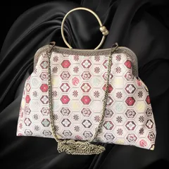 【No.638】着物リメイクバッグ、和風オリジナルバッグ、着物ショルダーバッグ