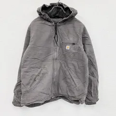 【3点以上まとめ買いで20%OFF】古着 used　Carhartt　カーハート　LOOSE FIT　シエラジャケット　フルジップダックパーカー　ボアライナー　グレー　Mサイズ