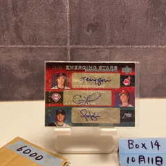 2007-08 Upper Deck Premier Jeremy Sowers Cole Hamels Scott Kazmir 18/50 直筆サインカード Cleveland Indians Emerging Stars カード