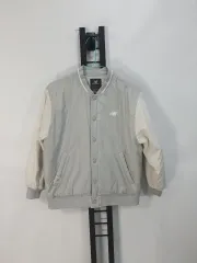 ニューバランス キッズ 春 ブルゾン 軽量 ダウン ジャケット グレー 150