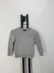 ポロ ラルフローレン キッズ ニット コットン グレー 新モデルタブ 5y