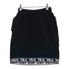 サイズ：L FILA GOLF フィラゴルフ  ニットスカート ロゴ  ブラック系 [240101566467] ゴルフウェア レディース ストスト