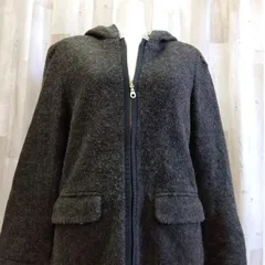 ARTICLE フーデッドコート S~M チャコールグレー 中綿入りで暖かい