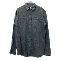 90s-00s RED HEAD 長袖 無地シャツ M チャコールグレー レッドヘッド ネルシャツ 秋冬物 a711-6450