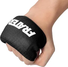 Frater International インナーグローブ バンテージ ボクシング MMA キックボクシング メンズ レディース 両手セット パンチング ミット打ち ハンドラップ 拳保護 (ブラック, Free)