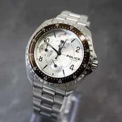 POLICE クォーツ腕時計 シルバー/ホワイト 2025年最新】POLICE メンズ 腕時計(アナログ)の人気アイテム - メルカリ