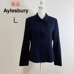 美品 Aylesbury アリスバーリー ジャケット アウター フォーマル ネイビー きれいめジャケット オフィスカジュアル ミドル丈 L