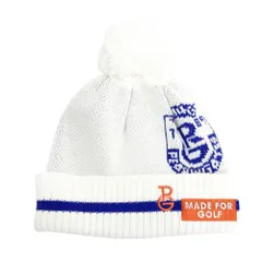 PEARLY GATES パーリーゲイツ  ボンボン付 ニット帽  ホワイト系 FR [240101566868] ゴルフウェア ストスト