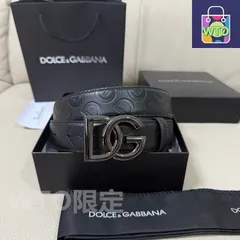 【今日特価】Dolce&Gabbana エンボスレザーベルト