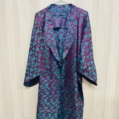 S【レトロ】和装コート 着物 羽織 花柄 洋装 コーディネート