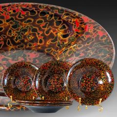 オールドノリタケ アールヌーボー様式 高級金盛上薔薇図紋プレートばら