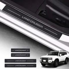 新品 SUVVNE(スウニ) スカッフプレート 新型ランドクルーザー250 250系(2024年4月~) サイドステップガード PUレザー素材 外側スカッフプレート サイドステップガード 内装カスタムパーツ 装着簡単 日本語取扱説明書付き 4点セット