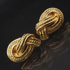 H919 MONET モネ イヤリング ロープ ゴールド デザイン コスチュームジュエリー